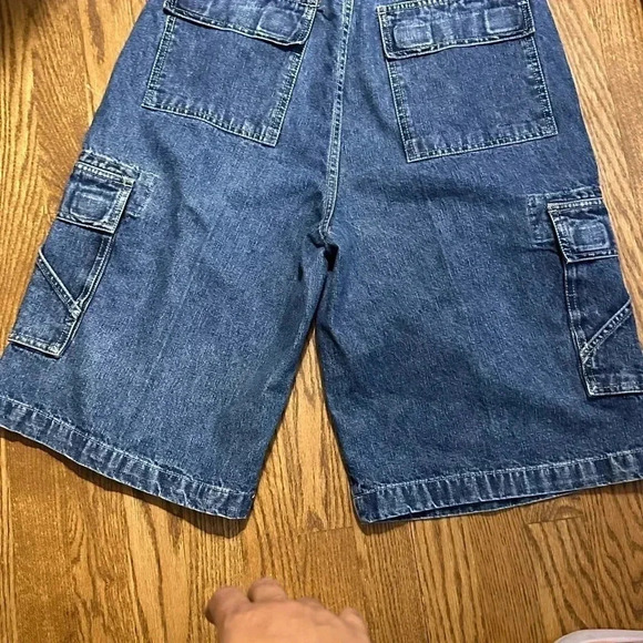 Vintage Denim Cargo Style Shorts Size 33 - Picture 6 of 12
